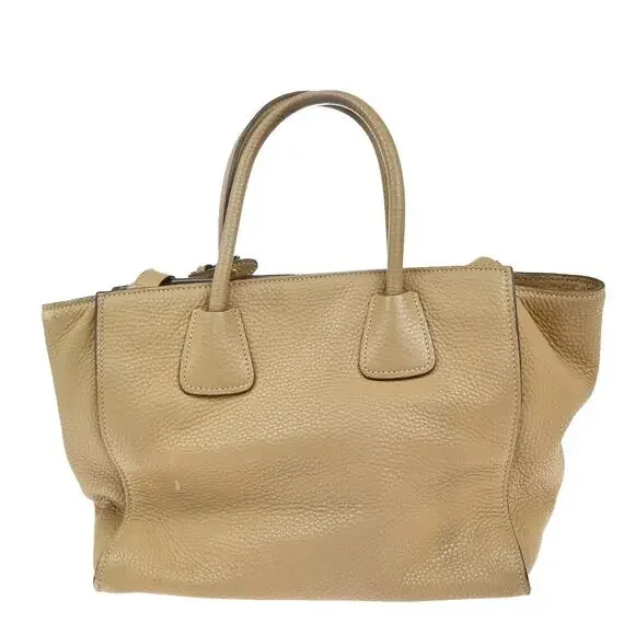 Prada Vitello Daino Front Pocket Wing Convertible Tote Beige - Picture 2 of 6